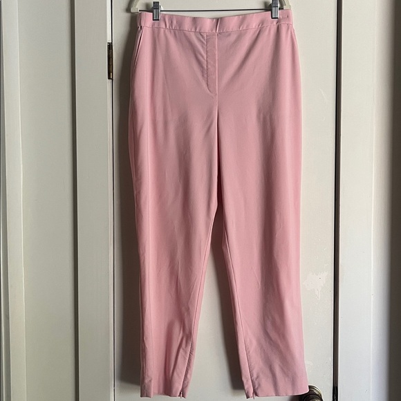 St. John Wool Crepe Pale Pink Trousers Size Large - Picture 3 of 10